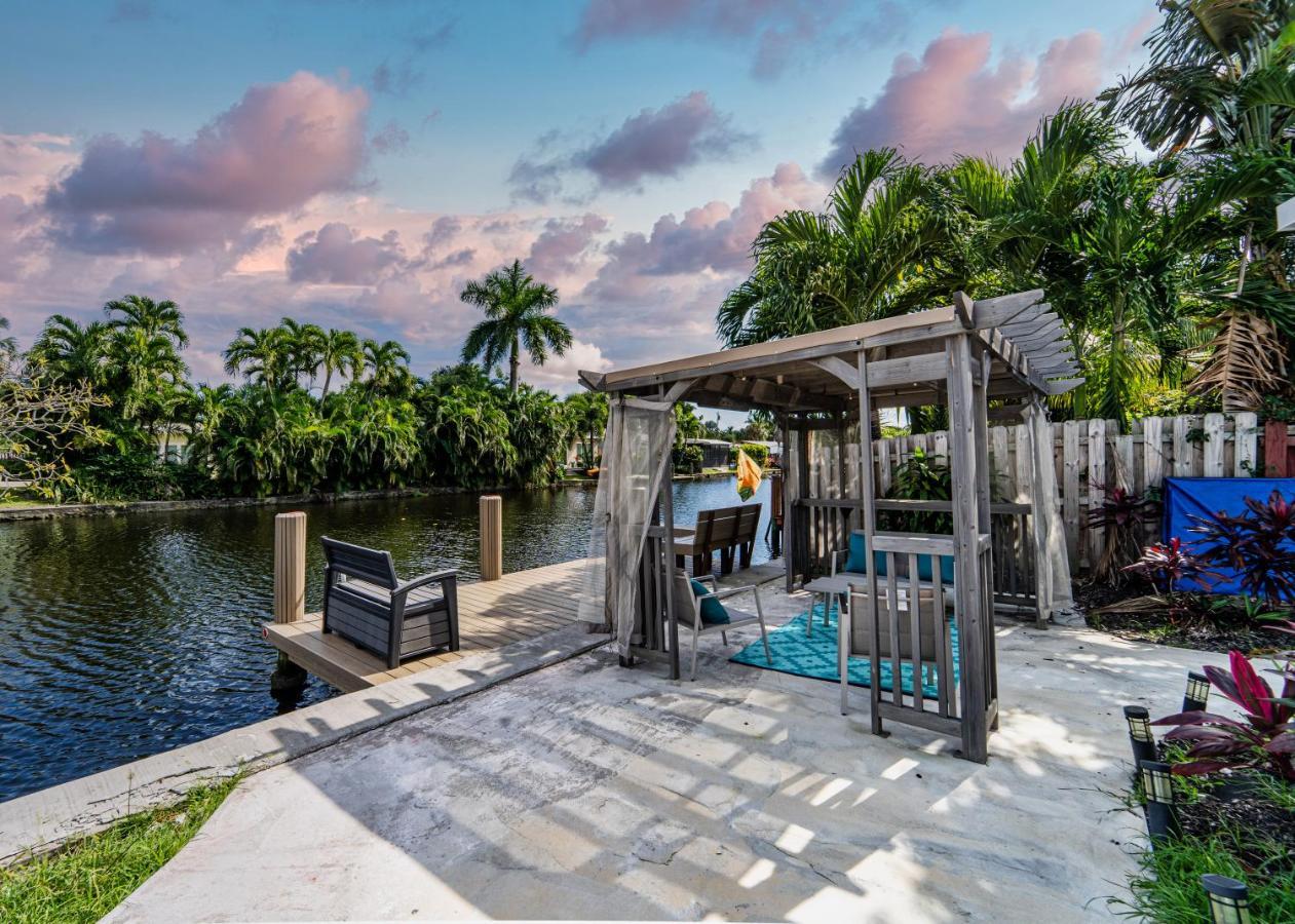 Central Waterfront Villa Salt Wtr Pool Near Beach Fort Lauderdale Exterior photo
