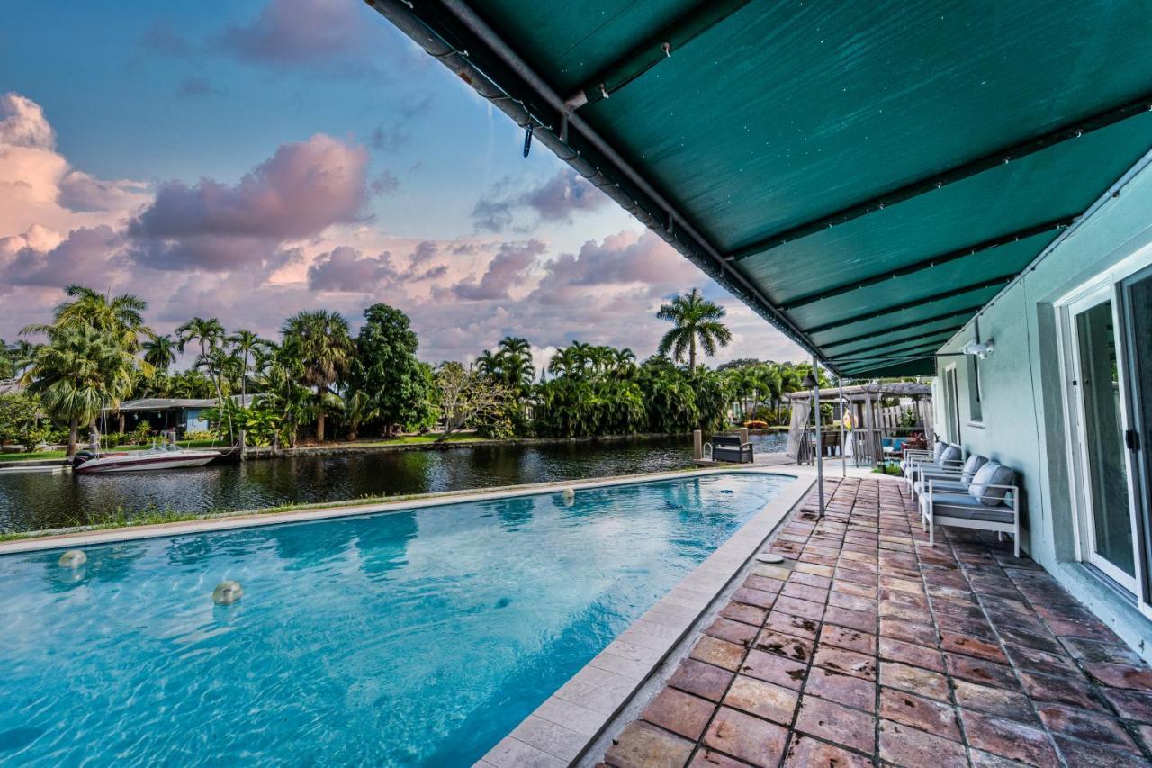 Central Waterfront Villa Salt Wtr Pool Near Beach Fort Lauderdale Exterior photo