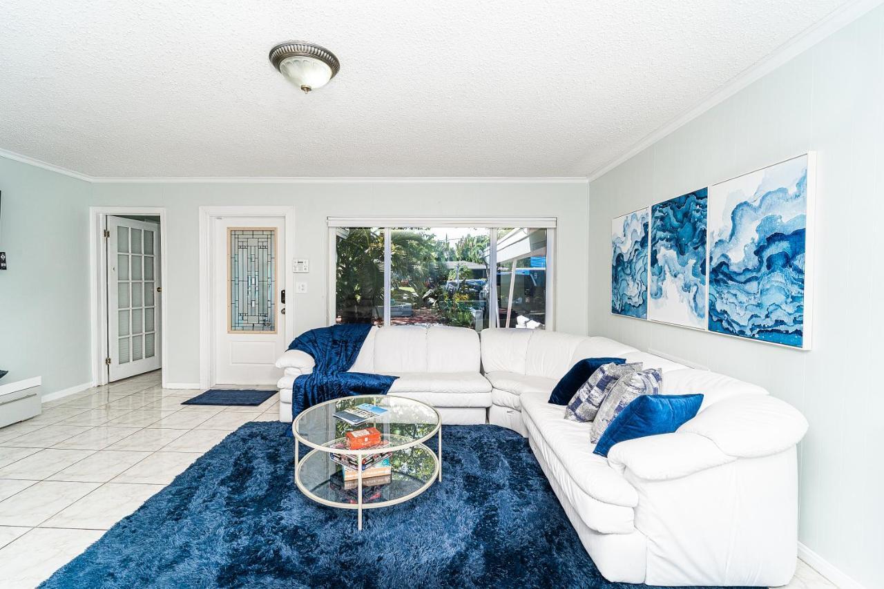 Central Waterfront Villa Salt Wtr Pool Near Beach Fort Lauderdale Exterior photo
