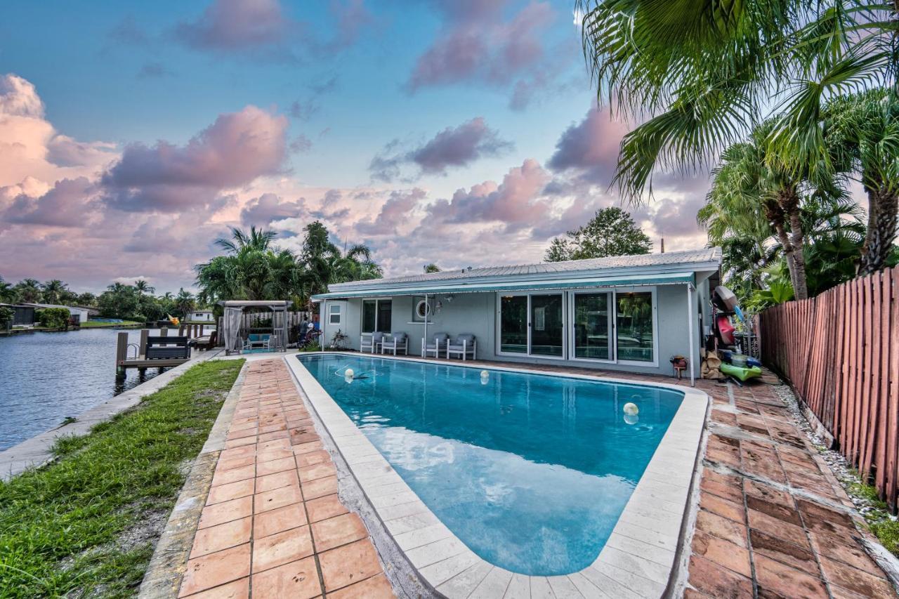 Central Waterfront Villa Salt Wtr Pool Near Beach Fort Lauderdale Exterior photo