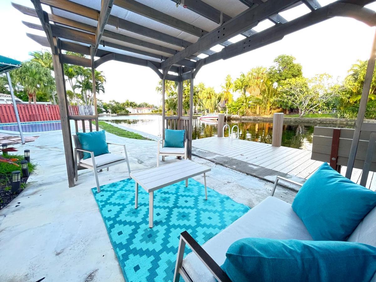Central Waterfront Villa Salt Wtr Pool Near Beach Fort Lauderdale Exterior photo