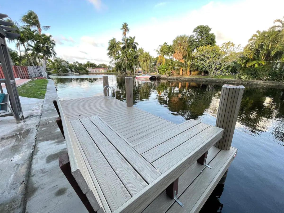 Central Waterfront Villa Salt Wtr Pool Near Beach Fort Lauderdale Exterior photo